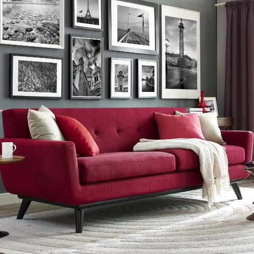 Single Red Sofa Dubai