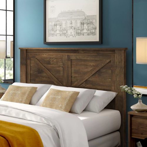 Slat Wood Panel Traditional Headboard In Dubai